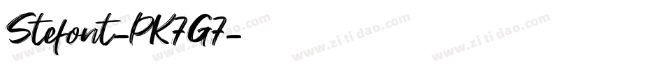 Stefont-PK7G7字体转换 Stefont-PK7G7字体转换