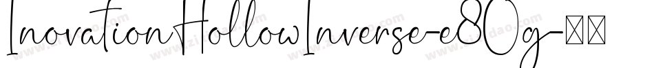 InovationHollowInverse-e8Og字体转换