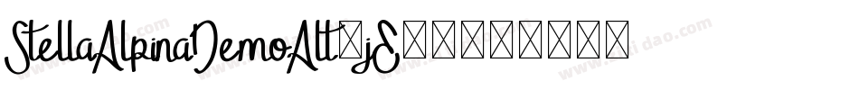 StellaAlpinaDemoAlt-jE939字体转换