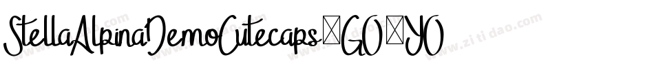 StellaAlpinaDemoCutecaps-GO3YO字体转换