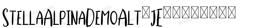 StellaAlpinaDemoAlt-jE939字体转换