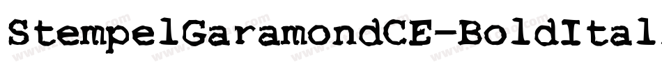StempelGaramondCE-BoldItali字体转换