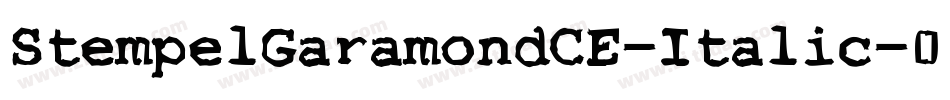 StempelGaramondCE-Italic字体转换