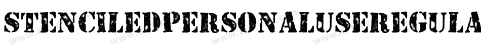 StenciledPersonalUseRegular-R2GA字体转换