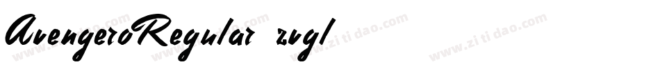 AvengeroRegular-zvgl字体转换