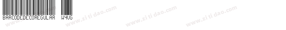 BarcodedecoRegular-W4VG字体转换