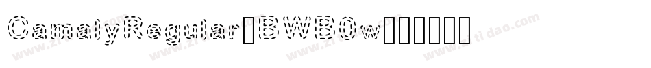 CamalyRegular-BWB0w字体转换