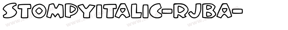 StompyItalic-RjBA字体转换 StompyItalic-RjBA字体转换