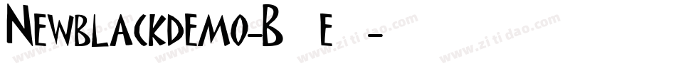 Newblackdemo-B7e3字体转换
