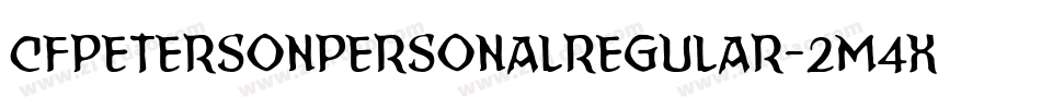 CfPetersonpersonalRegular-2M4X字体转换