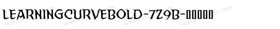 LearningcurveBold-7Z9B字体转换