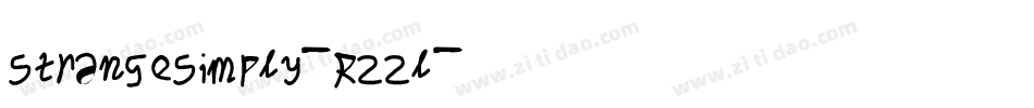StrangeSimply-Rzzl字体转换