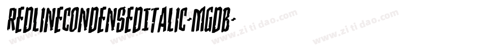 RedlineCondensedItalic-MgDB字体转换