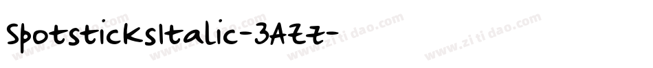 SpotsticksItalic-3AZz字体转换 SpotsticksItalic-3AZz字体转换