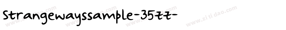 Strangewayssample-35zz字体转换