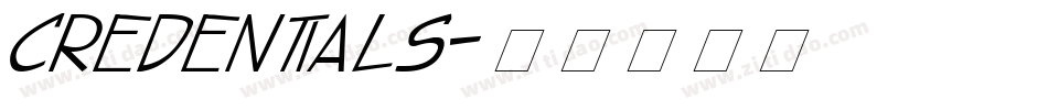 credentials字体转换