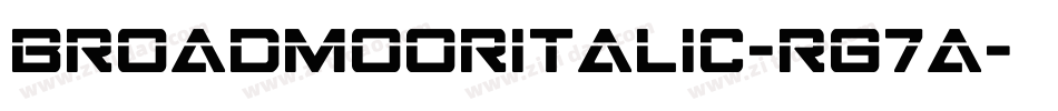 BroadmoorItalic-RG7A字体转换