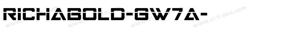 RichaBold-GW7a字体转换
