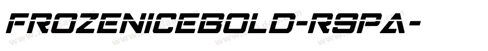 FrozenIceBold-r9PA字体转换