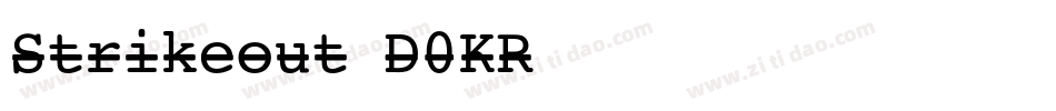 Strikeout-D0KR字体转换