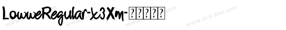 LowweRegular-x3Xm字体转换