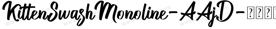 KittenSwashMonoline-AAjD字体转换