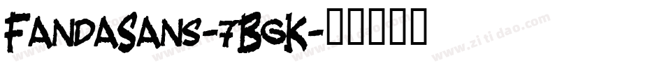 FandaSans-7BgK字体转换