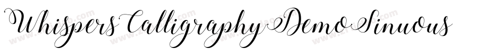 WhispersCalligraphyDemoSinuousBold-DX1x字体转换