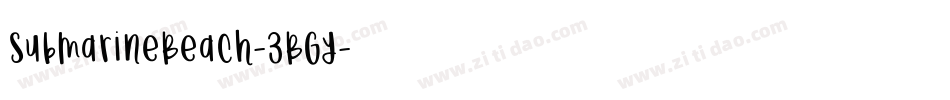 SubmarineBeach-3BGy字体转换