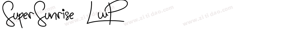 SuperSunrise-7LwP字体转换