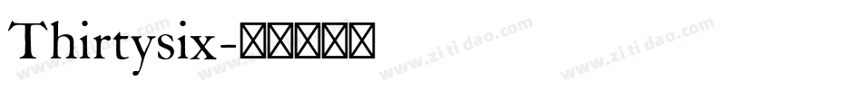 Thirtysix字体转换