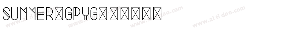Summer-GpYG字体转换
