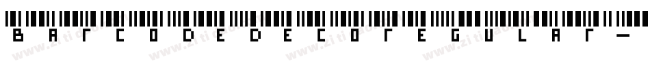 BarcodedecoRegular-W4VG字体转换