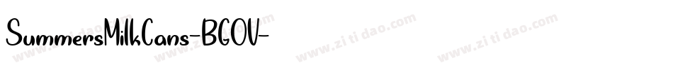 SummersMilkCans-BG0V字体转换 SummersMilkCans-BG0V字体转换