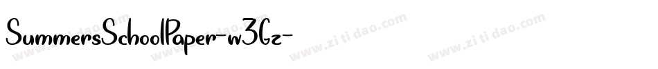 SummersSchoolPaper-w3Gz字体转换