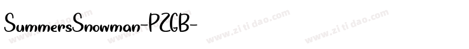 SummersSnowman-PZGB字体转换