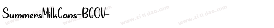 SummersMilkCans-BG0V字体转换 SummersMilkCans-BG0V字体转换