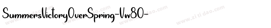 SummersVictoryOverSpring-Vw80字体转换