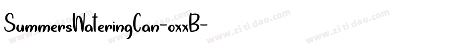 SummersWateringCan-oxxB字体转换