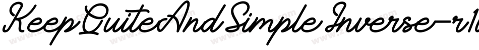 KeepQuiteAndSimpleInverse-r1vp字体转换
