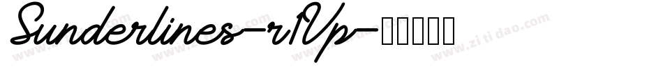 Sunderlines-r1Vp字体转换