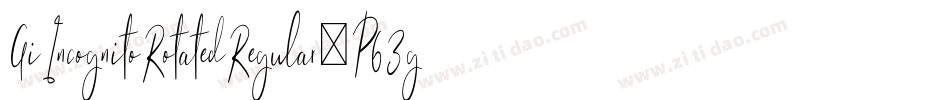 GiIncognitoRotatedRegular-P63g字体转换