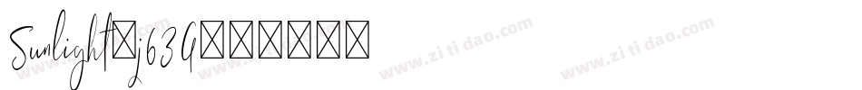 Sunlight-j63G字体转换