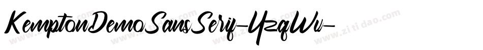 KemptonDemoSansSerif-YzqWv字体转换