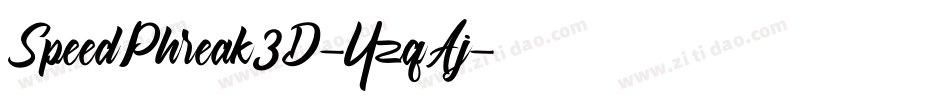 SpeedPhreak3D-YzqAj字体转换
