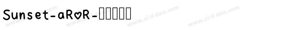 Sunset-aRoR字体转换