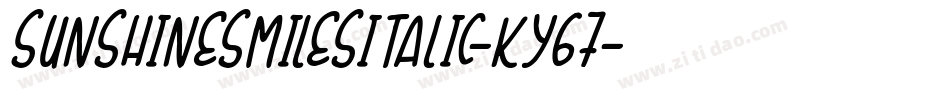 SunshineSmilesItalic-KY67字体转换