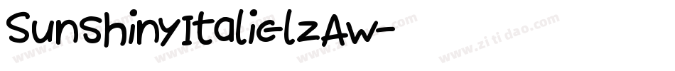 SunshinyItalic-lzAw字体转换