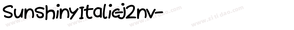 SunshinyItalic-j2nv字体转换
