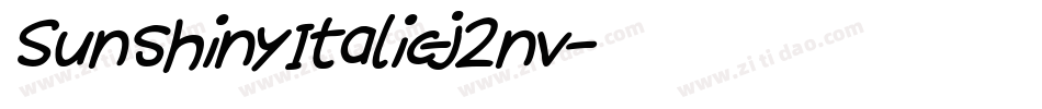 SunshinyItalic-j2nv字体转换